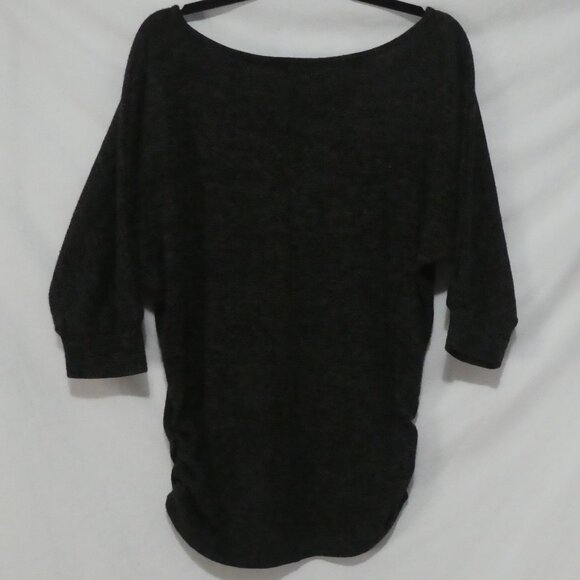 SEDUCTIONS | medium | Round Neckline Salt and Pepper Sweater | 3/4 Sleeves - Picture 2 of 15